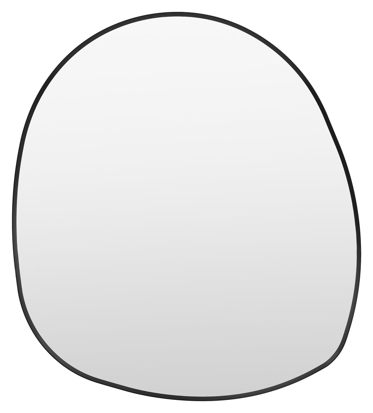 Gallery Direct Holworth Pebble Mirror Black, complete product view