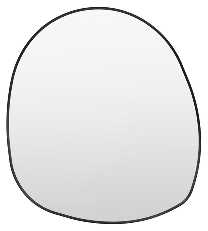 Gallery Direct Holworth Pebble Mirror Black, complete product view