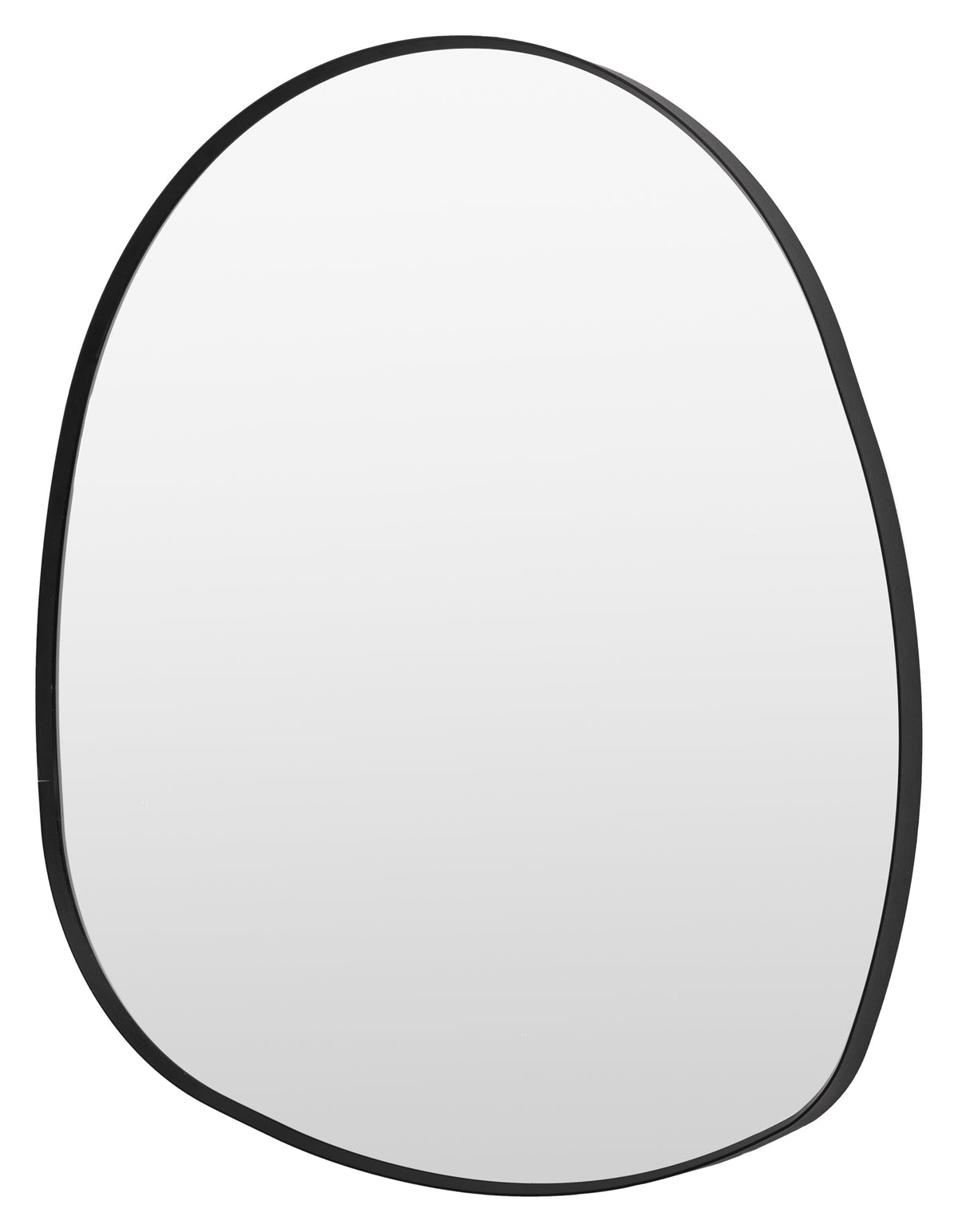 Gallery Direct Holworth Pebble Mirror Black, complete product view