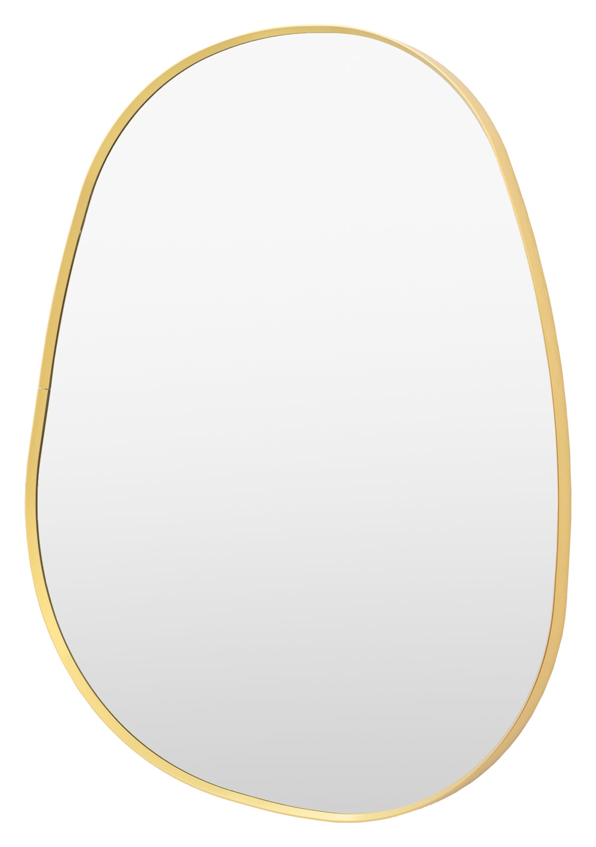 Gallery Direct Holworth Pebble Mirror Gold, complete product view