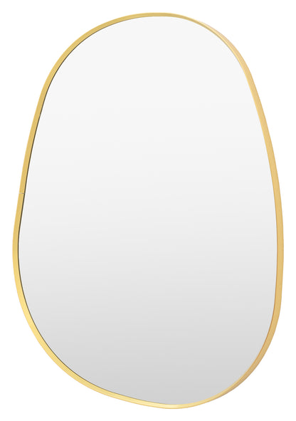 Gallery Direct Holworth Pebble Mirror Gold, complete product view