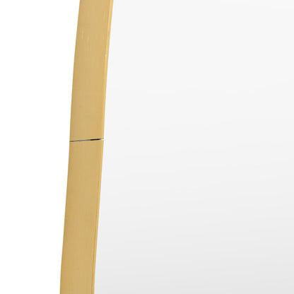 Gallery Direct Holworth Pebble Mirror Gold, close-up of the mirror and frame details