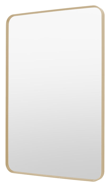 Gallery Direct Holworth Rectangle Mirror Gold, complete product view