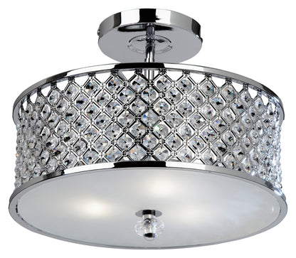 Gallery Direct Hudson Ceiling Lamp Chrome, complete product view on a white background