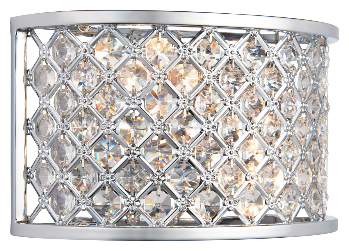 Gallery Direct Hudson Wall Light Chrome, complete product view on a white background