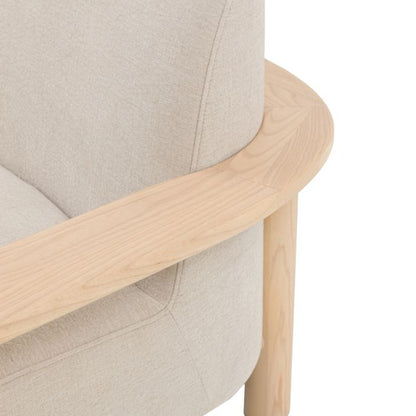 Gallery Direct Husby 2 Seater Sofa in Willow Dusty upholstery with a light wooden frame