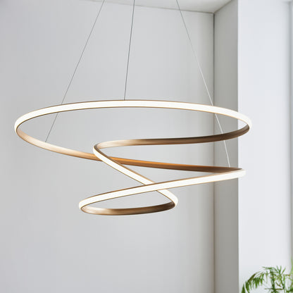 Gallery Direct Idaho Pendant Gold, styled in a room setting
