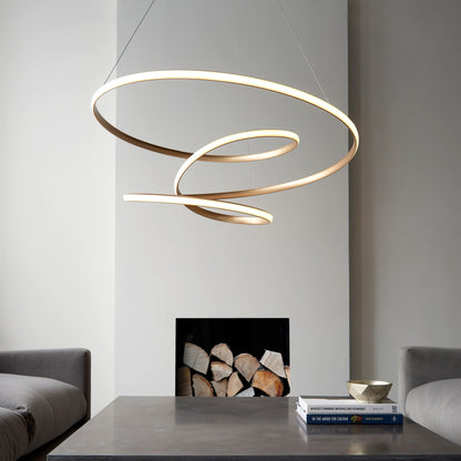 Gallery Direct Idaho Pendant Gold, styled in a room setting