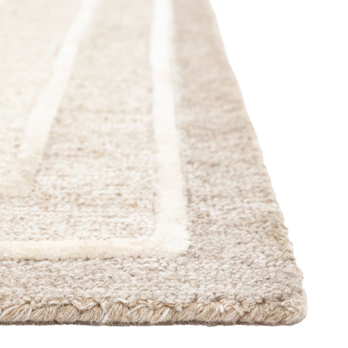 Gallery Direct Ithaca Tonal Border Rug 1600x2300mm hand tufted wool and polyester mix for a luxuriously soft feel