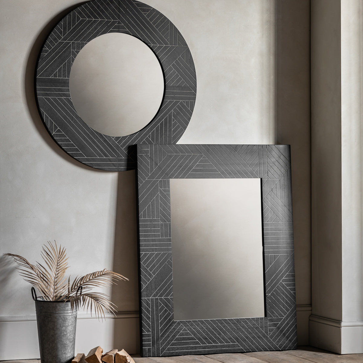 Gallery Direct Kakuda Rectangle Mirror displayed in a styled interior