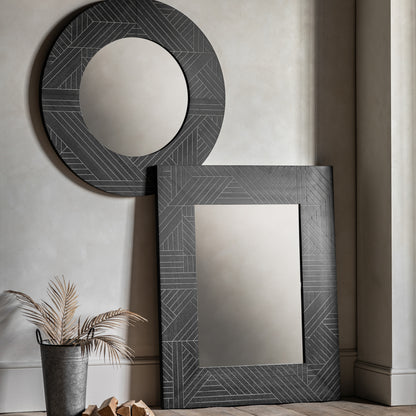 Gallery Direct Kakuda Rectangle Mirror displayed in a styled interior
