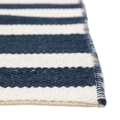 Gallery Direct Kingston Jacquard Rug measures 1200x1800mm and features a blue and white check pattern