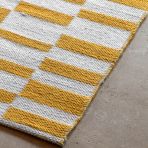 Gallery Direct Kingston Jacquard Yellow  and white large rug measuring 1600x2300mm 