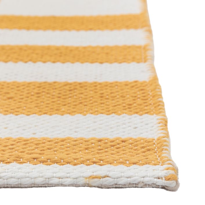 Gallery Direct Kingston Jacquard Yellow  and White Large Check Rug measuring 1600x2300mm