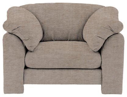 Gallery Direct Kudde Armchair in Celine Husk upholstery, front view