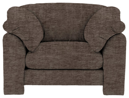 Gallery Direct Kudde Armchair in Celine Shadow upholstery, front view