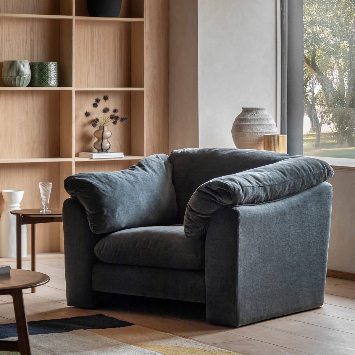 Gallery Direct Kudde Armchair styled in a living room