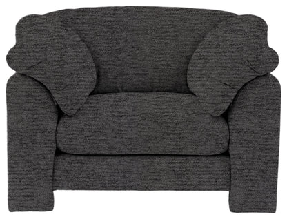 Gallery Direct Kudde Armchair in Mikah Ashen upholstery, front view