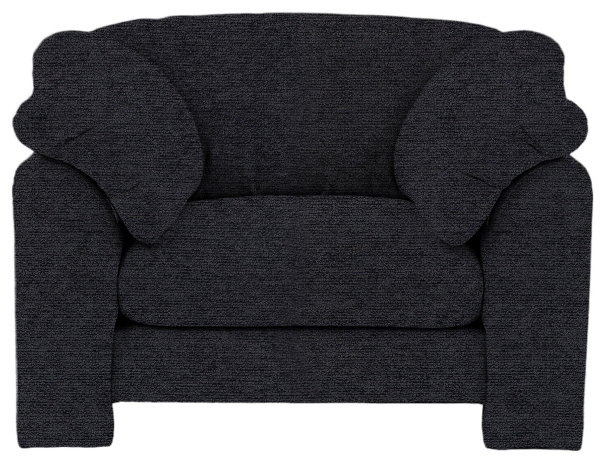 Gallery Direct Kudde Armchair in Mikah Cosmos upholstery, front view