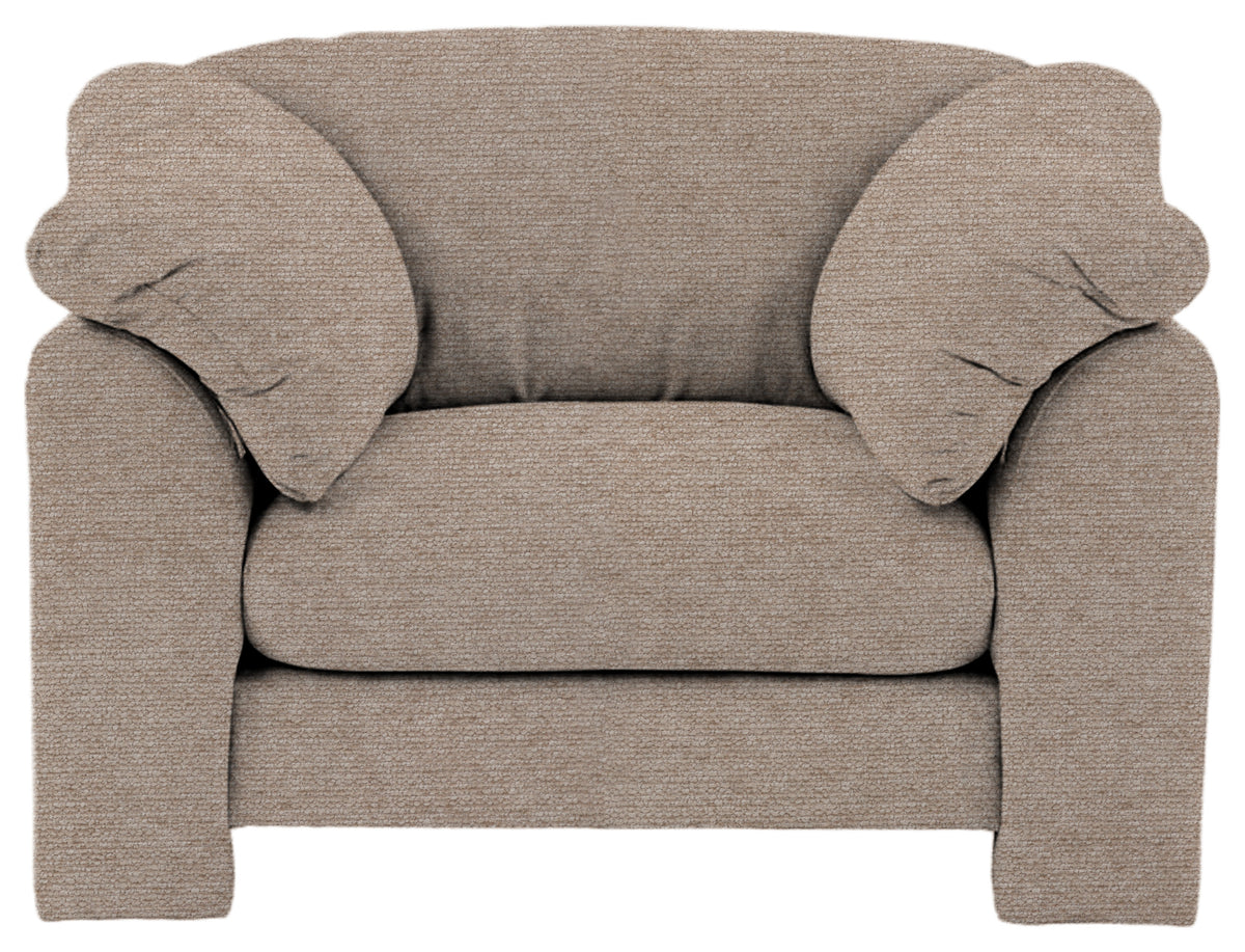 Gallery Direct Kudde Armchair in Mikah Wicker upholstery, front view