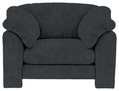 Gallery Direct Kudde Armchair in Verona Azure upholstery, front view
