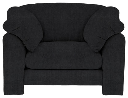 Gallery Direct Kudde Armchair in Verona Carbon upholstery, front view