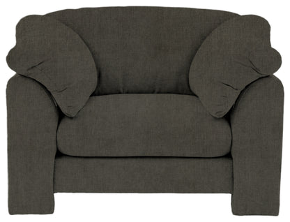 Gallery Direct Kudde Armchair in Verona Pine upholstery, front view