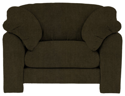 Gallery Direct Kudde Armchair in Verona Seaweed upholstery, front view