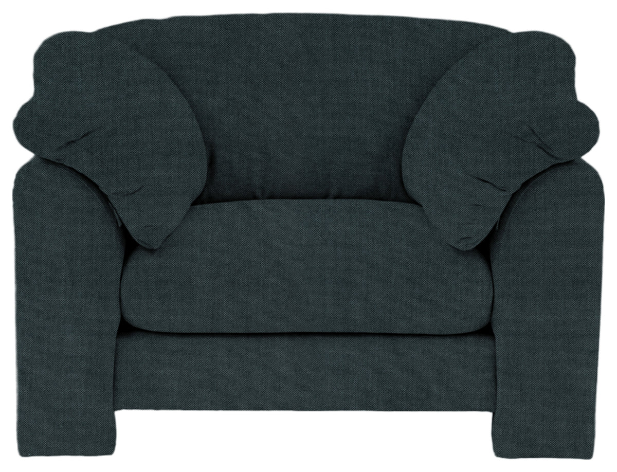 Gallery Direct Kudde Armchair in Verona Topaz upholstery, front view