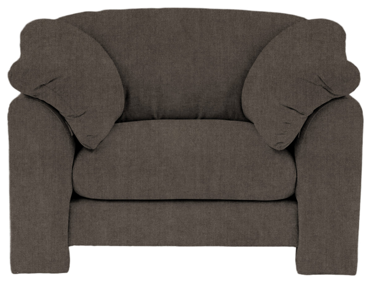 Gallery Direct Kudde Armchair in Verona Twilight upholstery, front view