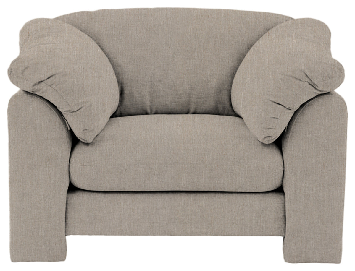 Gallery Direct Kudde Armchair in Willow Dusty upholstery, front view