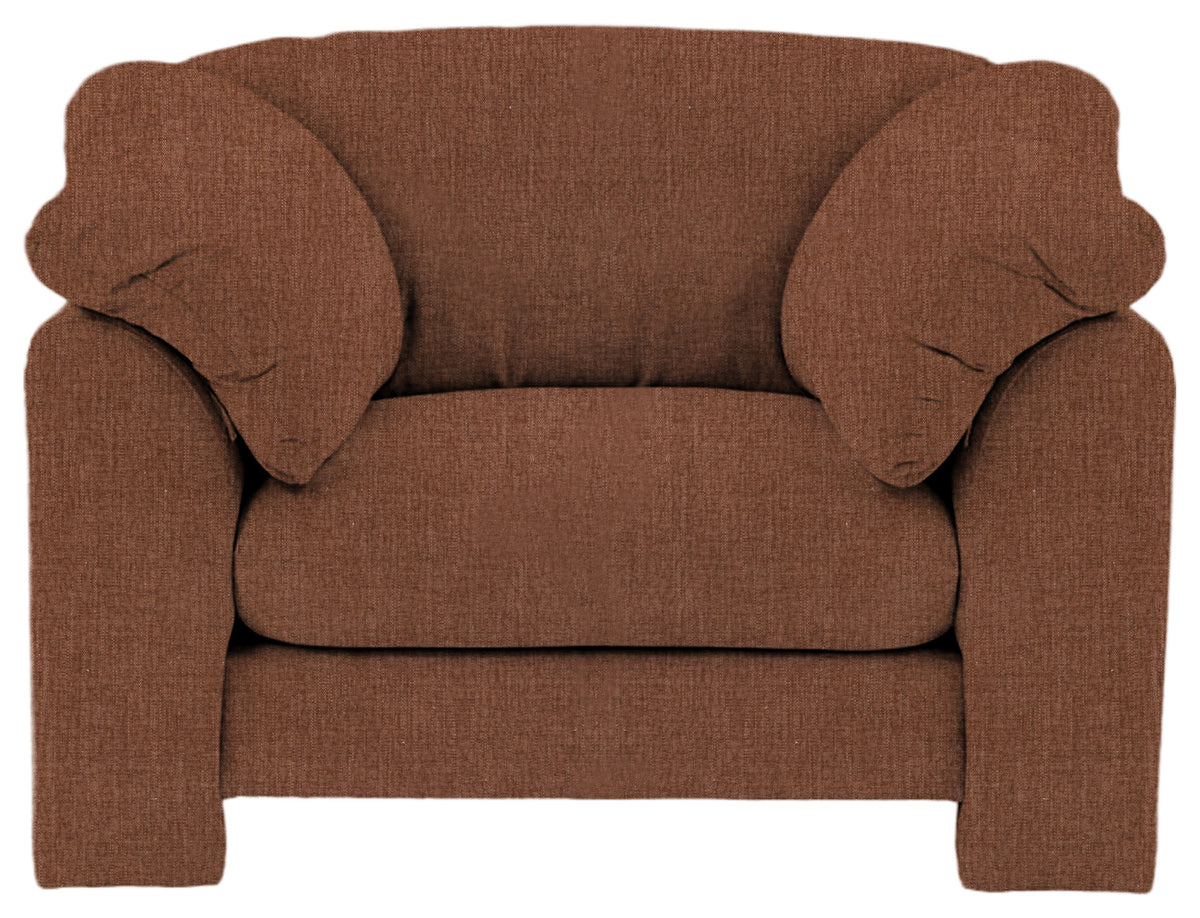 Gallery Direct Kudde Armchair in Willow Henna upholstery, front view