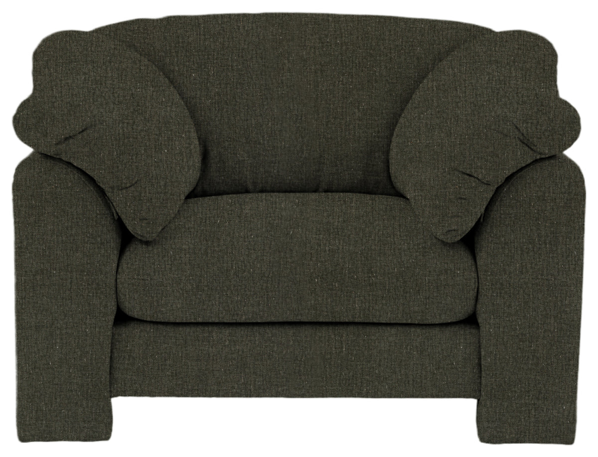 Gallery Direct Kudde Armchair in Willow Hunter upholstery, front view