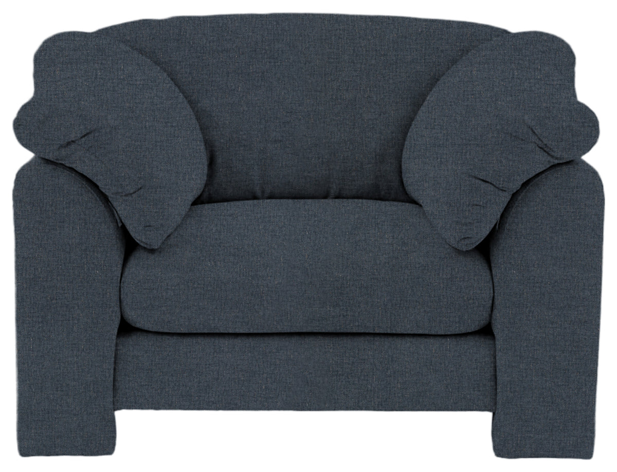 Gallery Direct Kudde Armchair in Willow Waves upholstery, front view