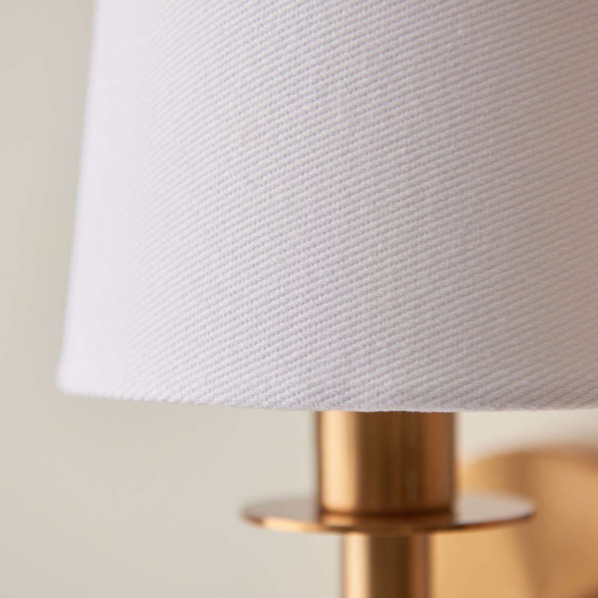 Gallery Direct Langford 1 Wall Light Vintage Brass, close-up of the finish and design