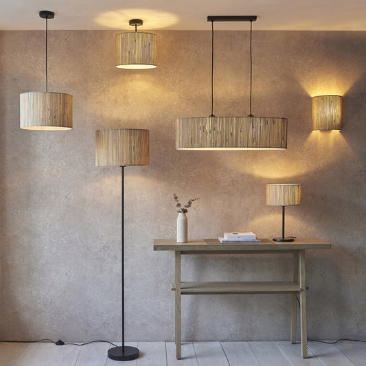 Gallery Direct Longshore Floor Light, styled in a room setting