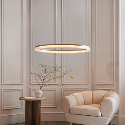 Gallery Direct Lumina Pendant Light Brushed Gold, styled in a room setting