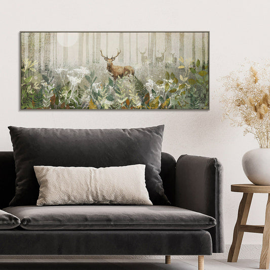 Gallery Direct Luna Gaze Framed Canvas displayed in a styled interior