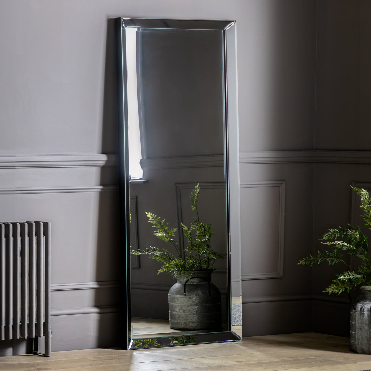 Gallery Direct Luna Leaner Mirror displayed in a styled interior