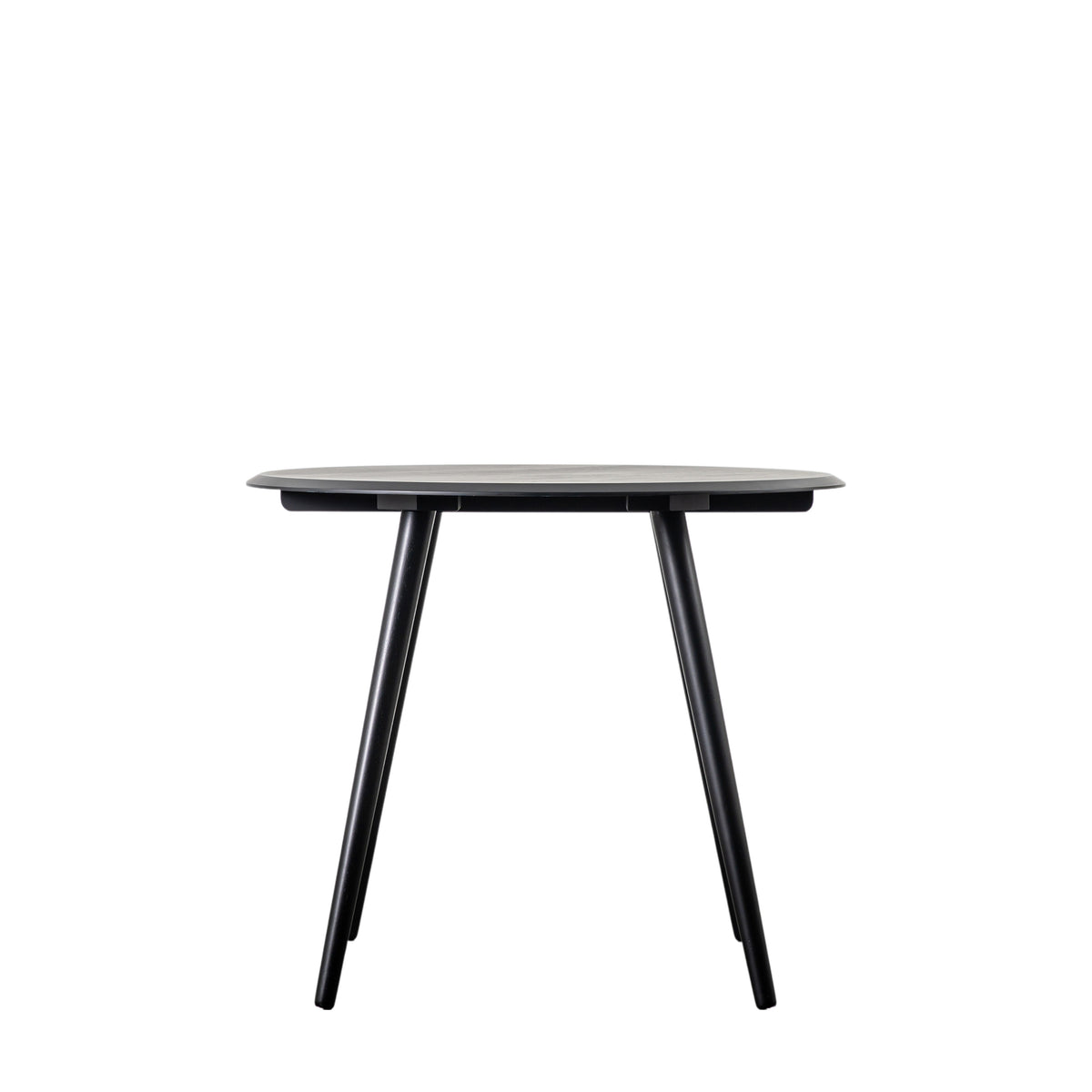 Gallery Direct Maddox round black dining table front product view