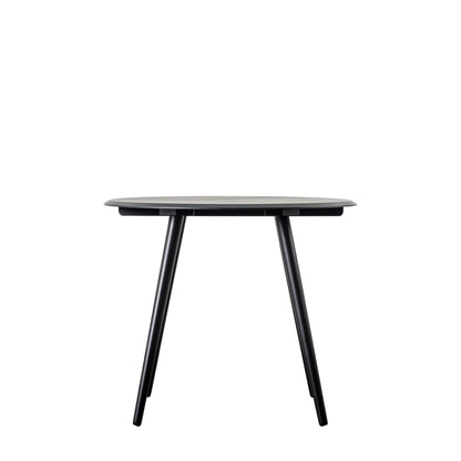 Gallery Direct Maddox round black dining table front product view