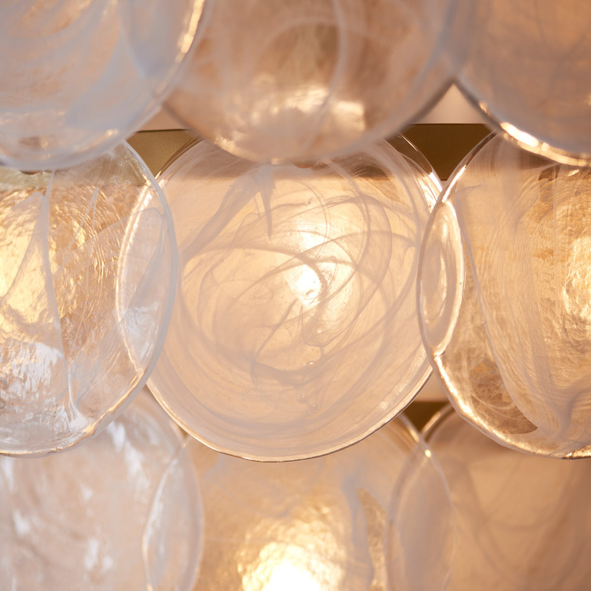 Gallery Direct Maeve 9 Pendant Light Antique Gold, close-up of the finish and design