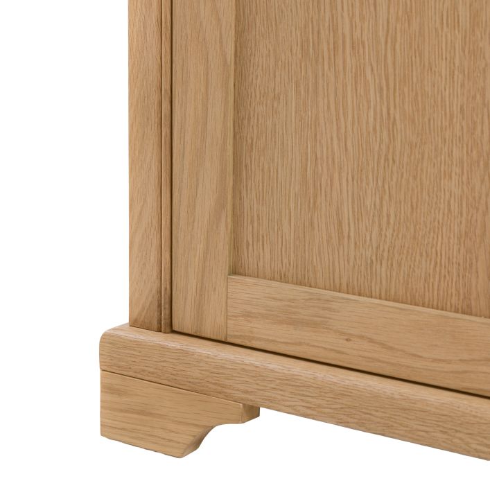 Gallery Direct Malvern 1 Door 4 Drawer Sideboard crafted from oak solids and veneers with a warm wood-grain effect 