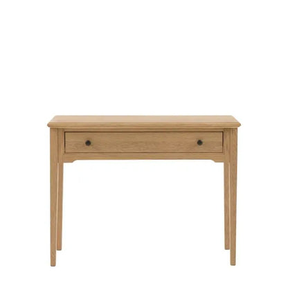 Gallery Direct Malvern 1 Drawer Console Table made using premium oak solids and veneers with wood-grain effect