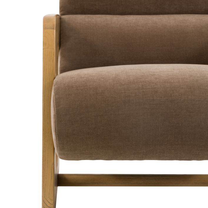 Gallery Direct Marco Armchair in Verona Sepia coloured upholstery, with a wooden frame