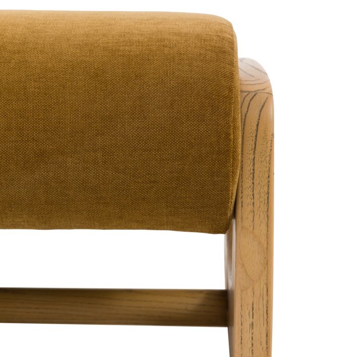 Gallery Direct Marco Footstool in Verona Golden upholstery with a wooden frame