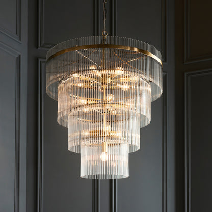 Gallery Direct Marietta 16 Pendant Light Antique Brass, styled in a room setting