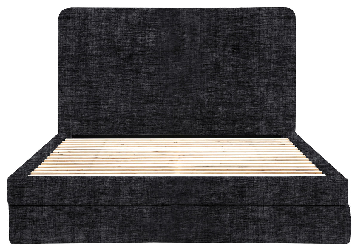 Gallery Direct Marlowe 2 Drawer Bedstead Double in Celine Battleship upholstery, product view