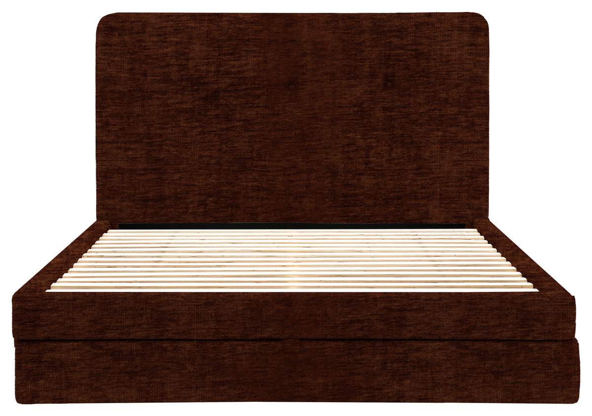 Gallery Direct Marlowe 2 Drawer Bedstead Double in Celine Brandy upholstery, product view