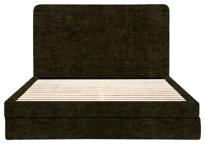 Gallery Direct Marlowe 2 Drawer Bedstead Double in Celine Olive upholstery, product view